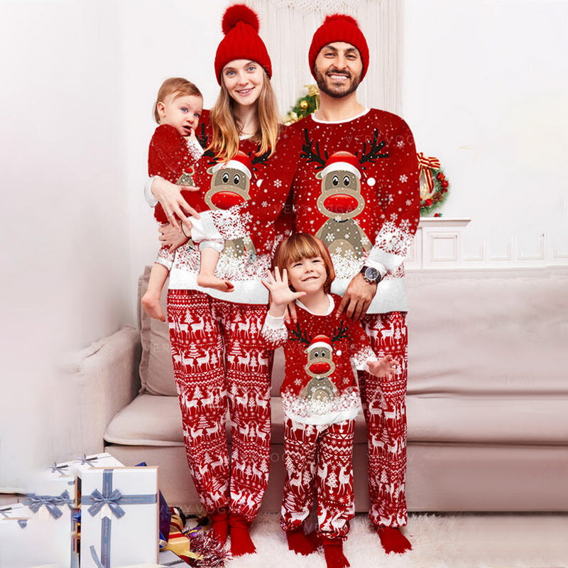Imprimé de Noël Costume à manches longues