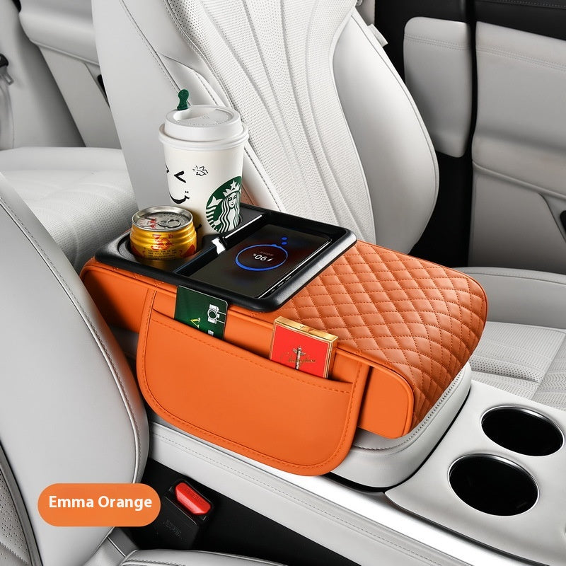 Automobile Armrest Box Cover Smart Wireless Charging Tissu de charge rapide multifonction