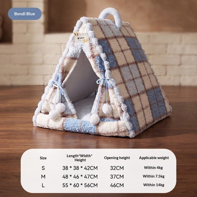 Animaux de compagnie Portable Courbé Maison Nid Petit à moyenne taille chien lit et lit de chat