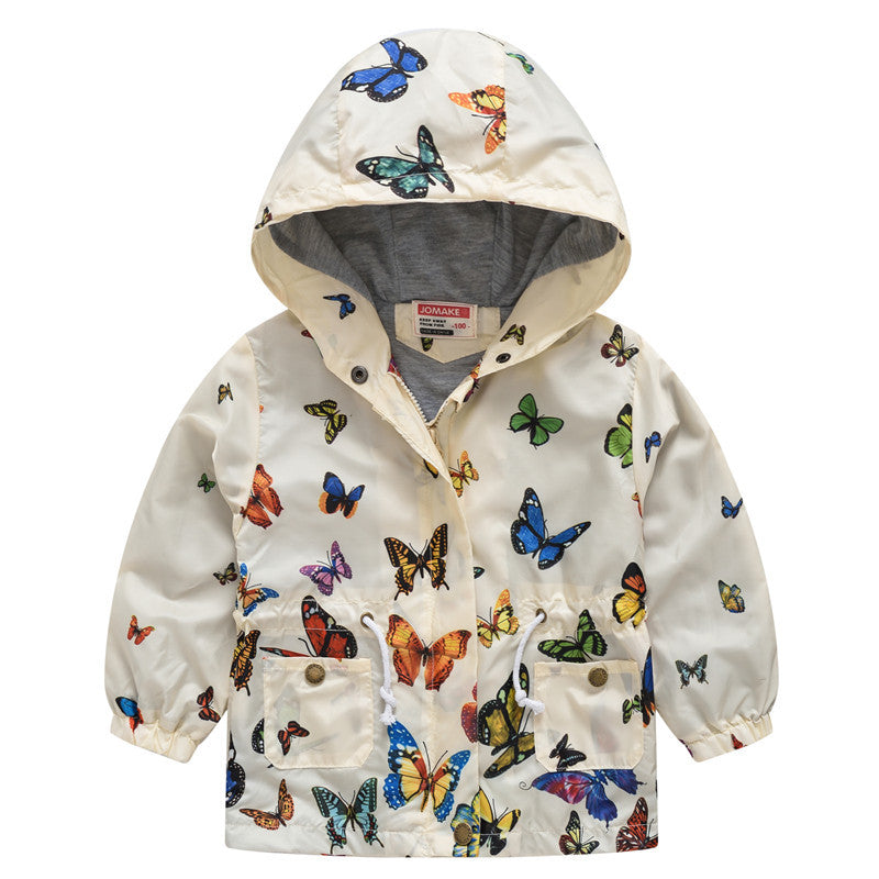 Le printemps et l'automne mince à capuche bébé mignon Zipper veste pour enfants