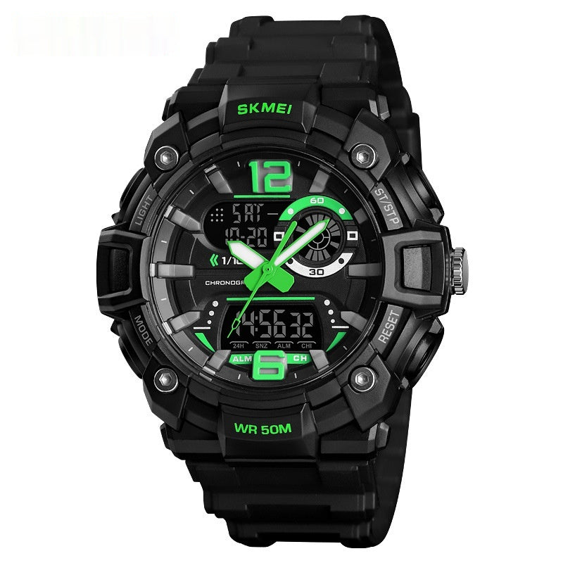 Black Gold Multi-fonctionnel Waterproof Homme Montre électronique