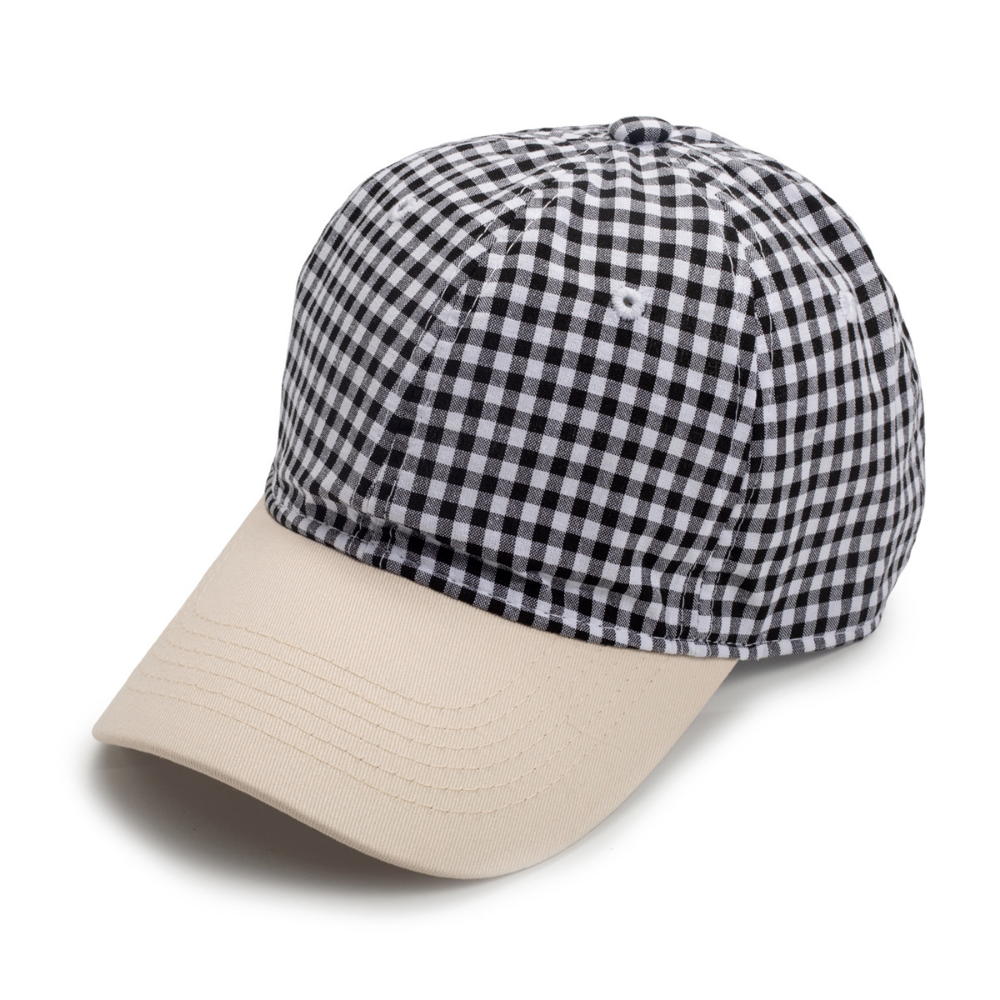 Hommes et femmes Multi-couleur Casquette de baseball à petits carreaux. Mode et style frais. P