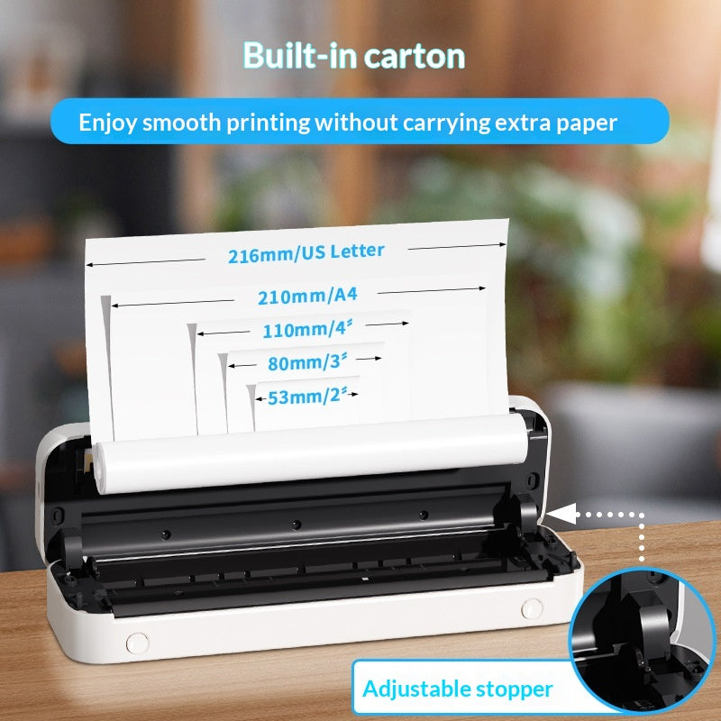 M835 Thermique A4 Mini Bureau Imprimante Bluetooth sans encre portable