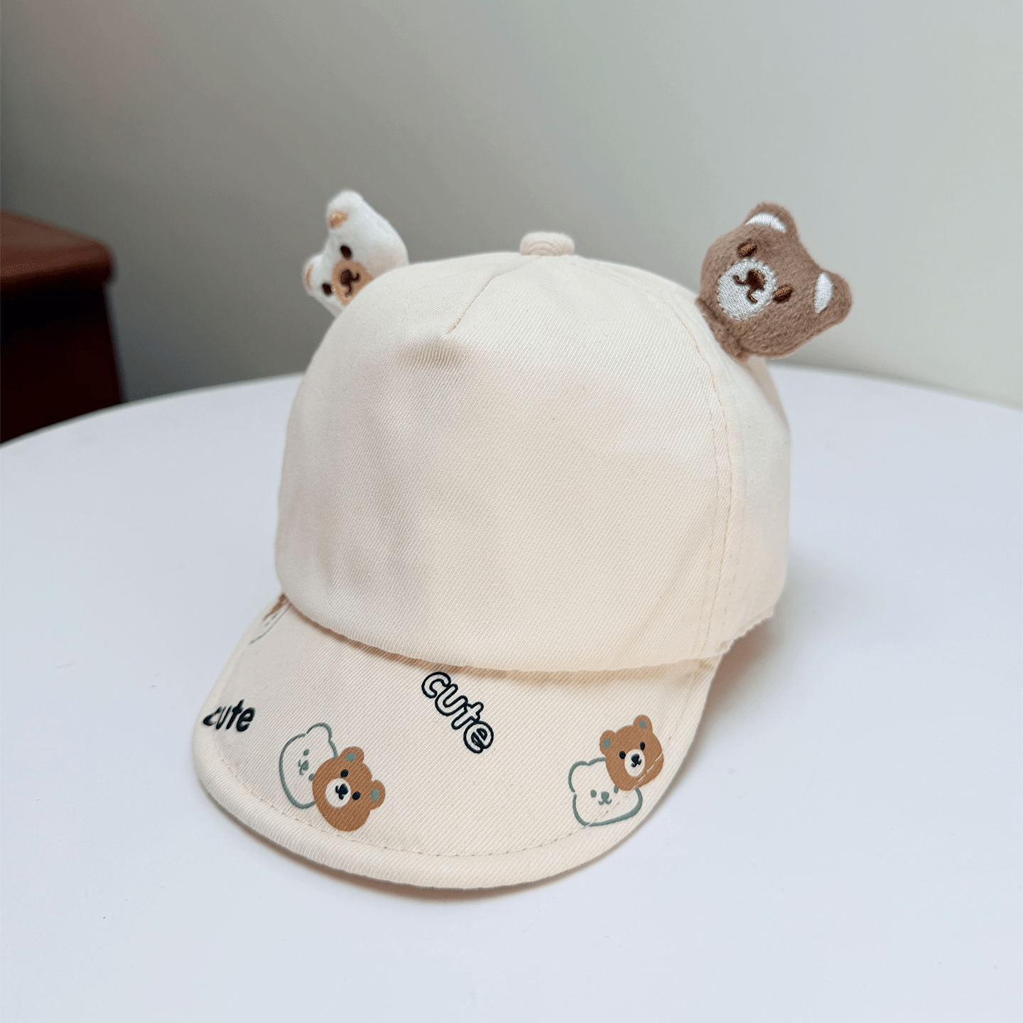 Patchwork style coréen Imprimé Lettering Soft Brimmed Baseball Cap avec Trois dimensions