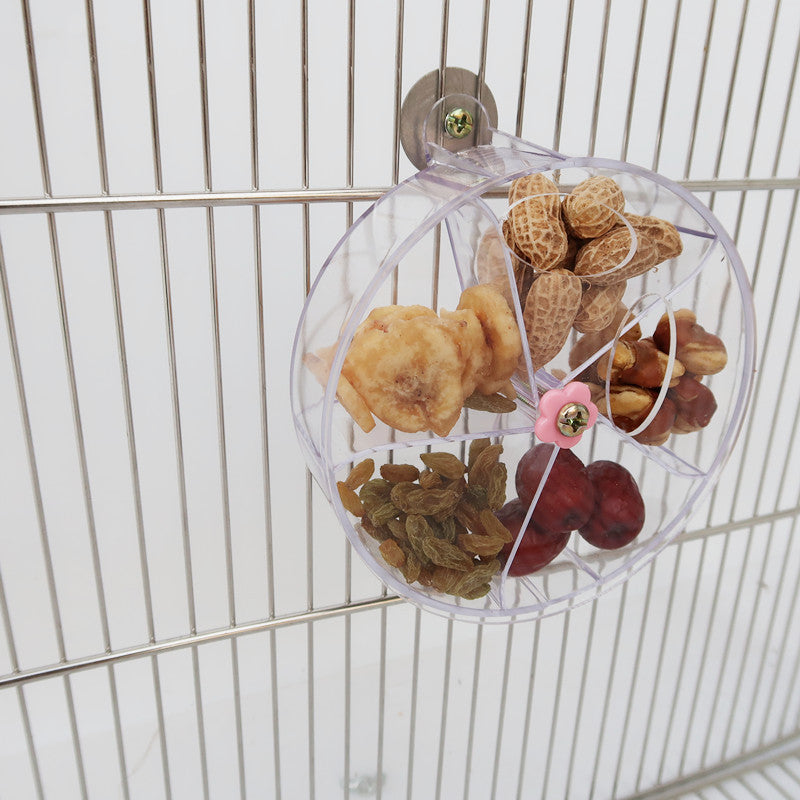 Parrot fournitures Toy Bird Acrylic Foraging Wind Roue