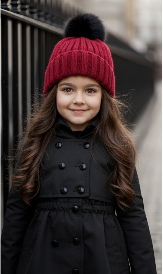 Filles Automne Printemps Enfants Coton Windproof Noir Vert Trench Coat 3-7Y