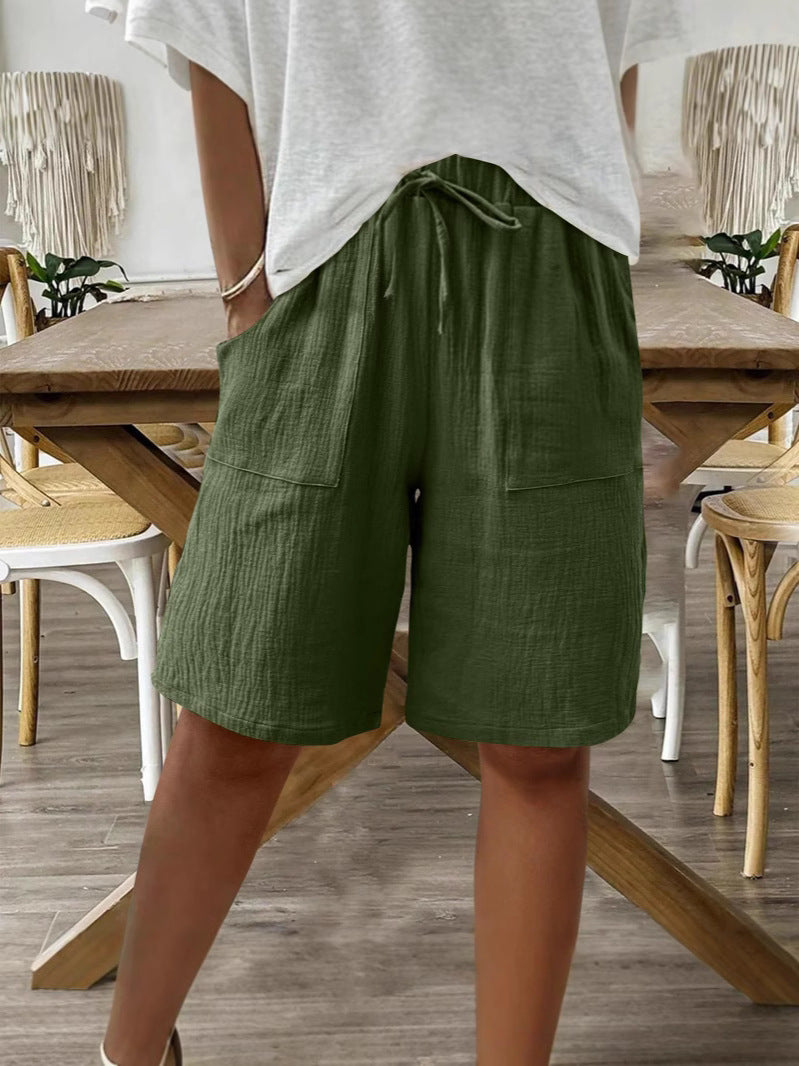 Short en coton lin