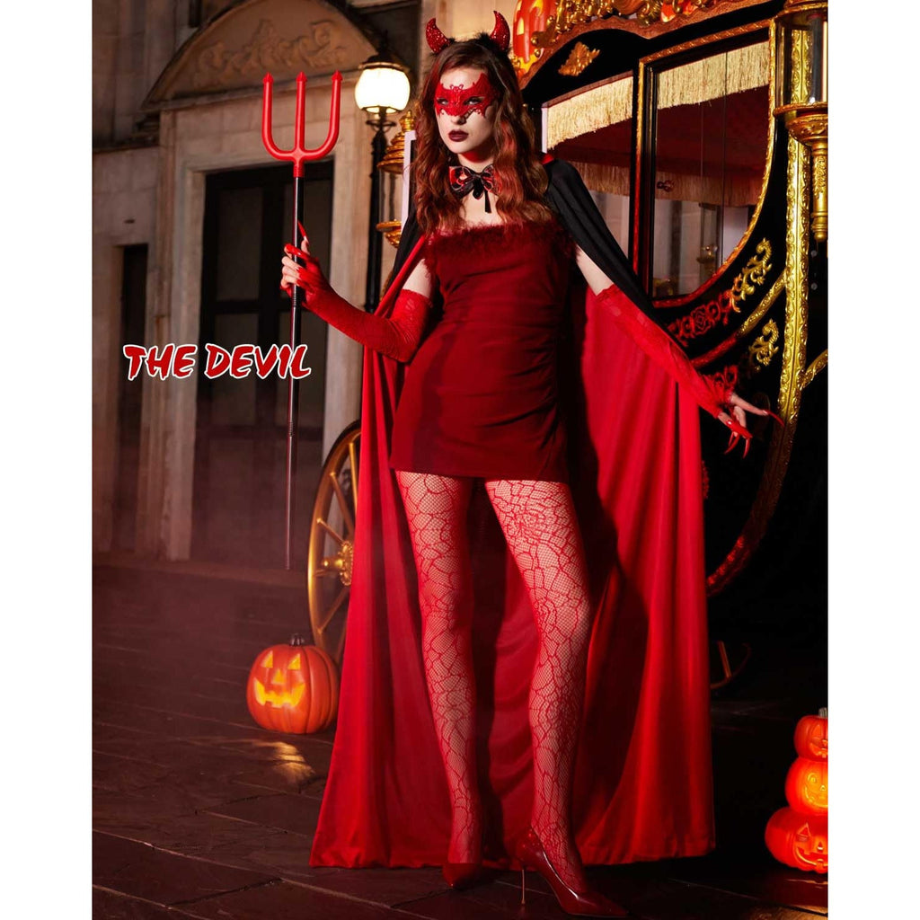 Costume du diable des femmes de 7 pièces