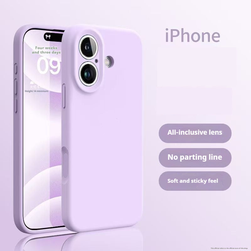 Boîtier de téléphone en silicone liquide de couleur solide simple