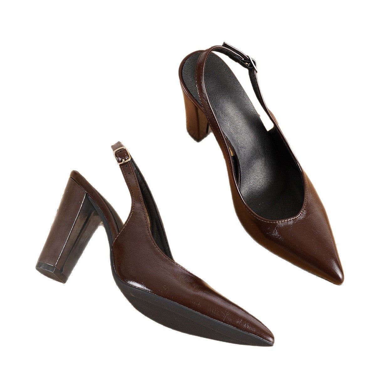 Chaussures à dos pointu de style français pour femmes