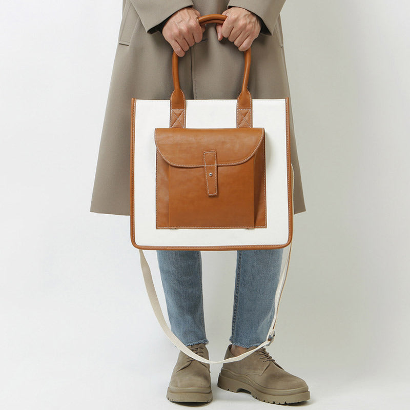 Sac Epaule Messenger Hommes d'affaires occasionnels simples Hommes et femmes
