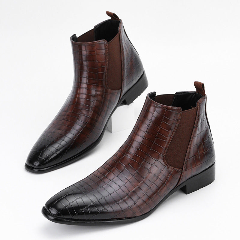 Bottes pour hommes polyvalentes à la mode style britannique