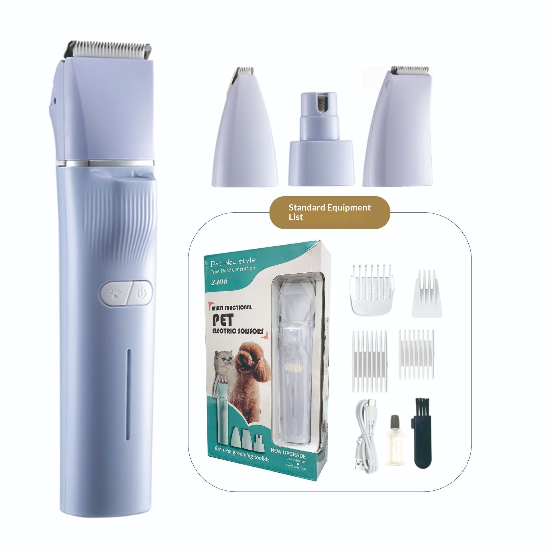 Clipper électrique pour animaux de compagnie de haute puissance & Trimeur de grooming Cat.