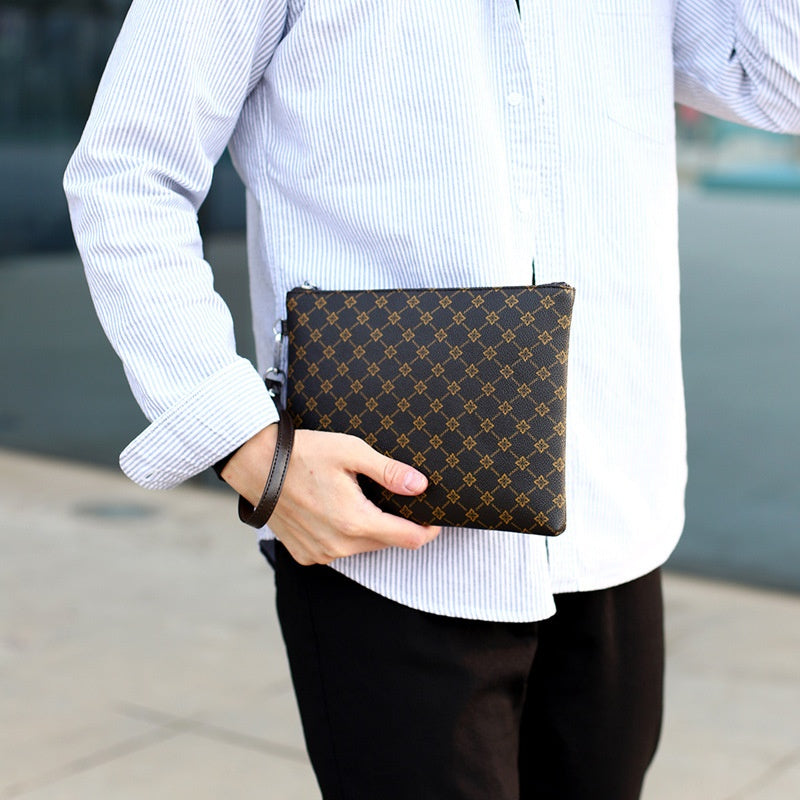 Pack enveloppe d'embrayage pour hommes Casual Gingham Check