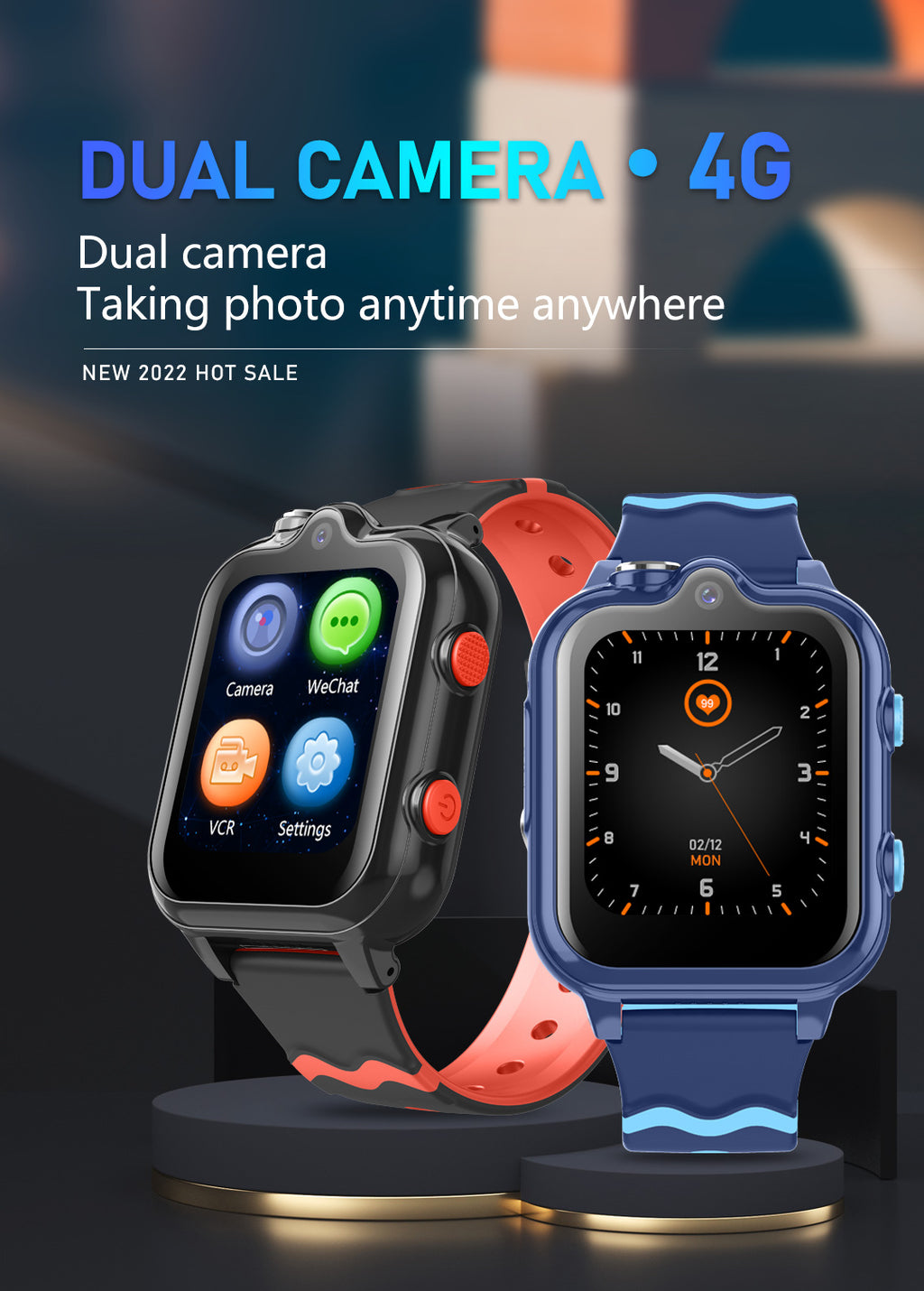 Téléphone pour enfants Smart Watch Video Positionnement GPS Photographie Imperméable Comptement étape
