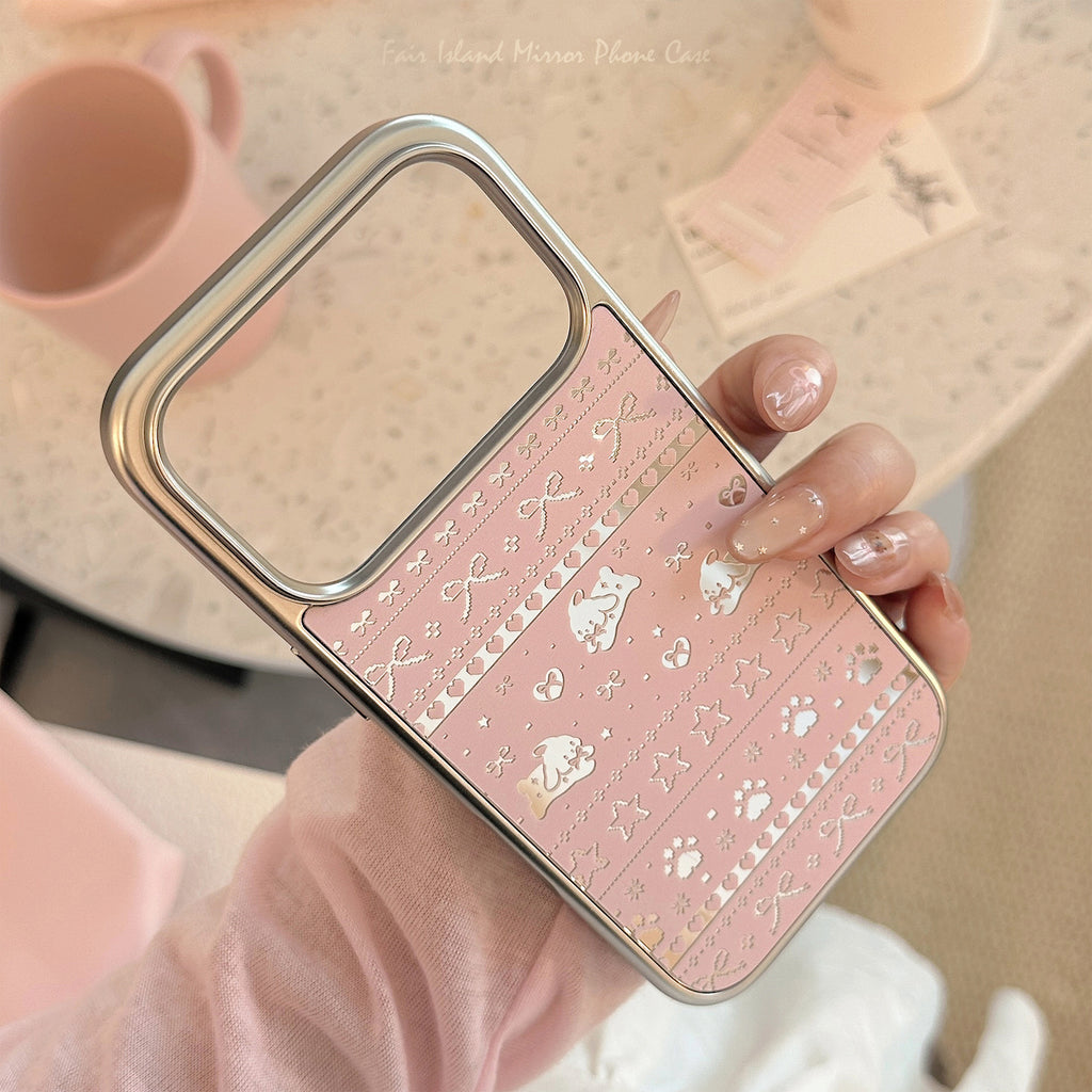 Rabbit miroir boîtier de téléphone électroplaqué Très élégant