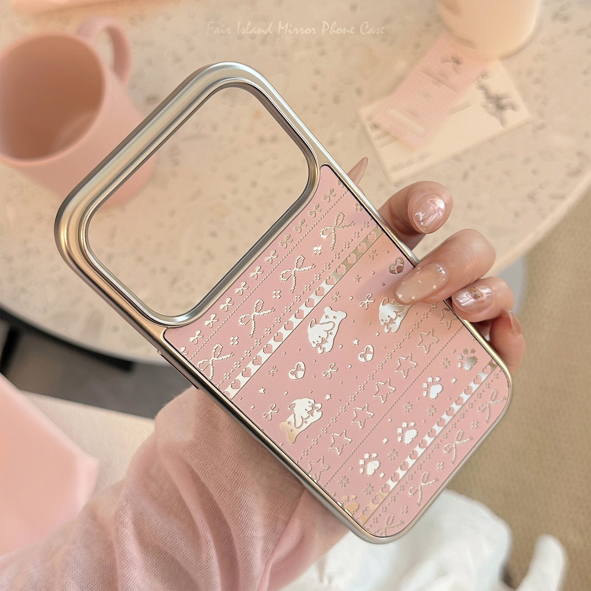 Rabbit miroir boîtier de téléphone électroplaqué Très élégant
