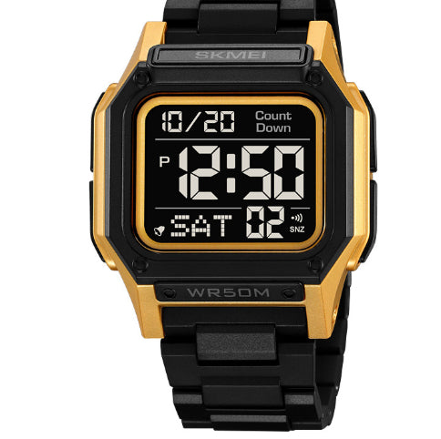 Montre électronique pour hommes en plein air lumineux Sporty et imperméable pour les étudiants