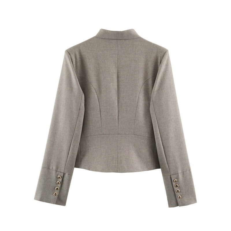 Arrivée d'automne Lapel Blazer bicolore