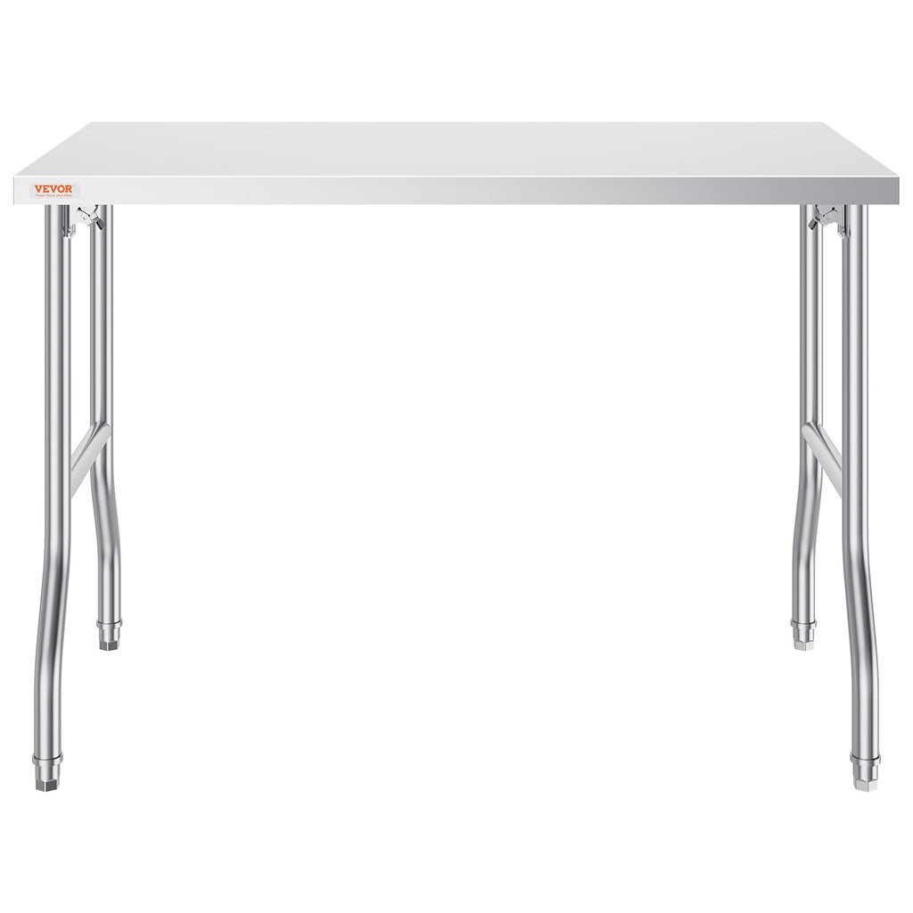 VEVOR Poste de travail commercial 48 X 24 pouces Table de préparation commerciale pliante