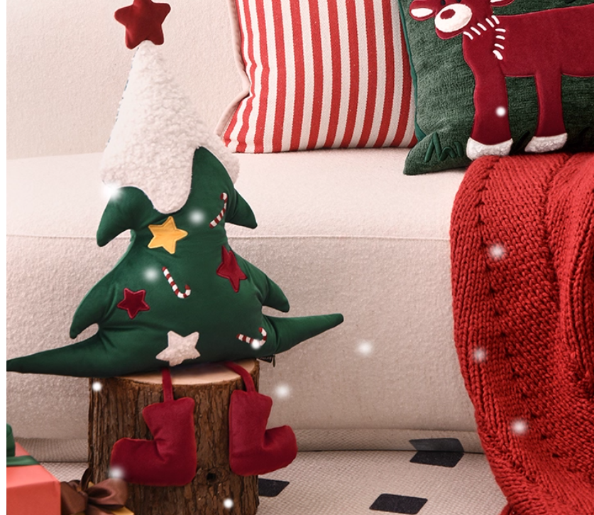 Arbre de Noël Oreiller en forme spéciale Canapé Salon Ambiance Année