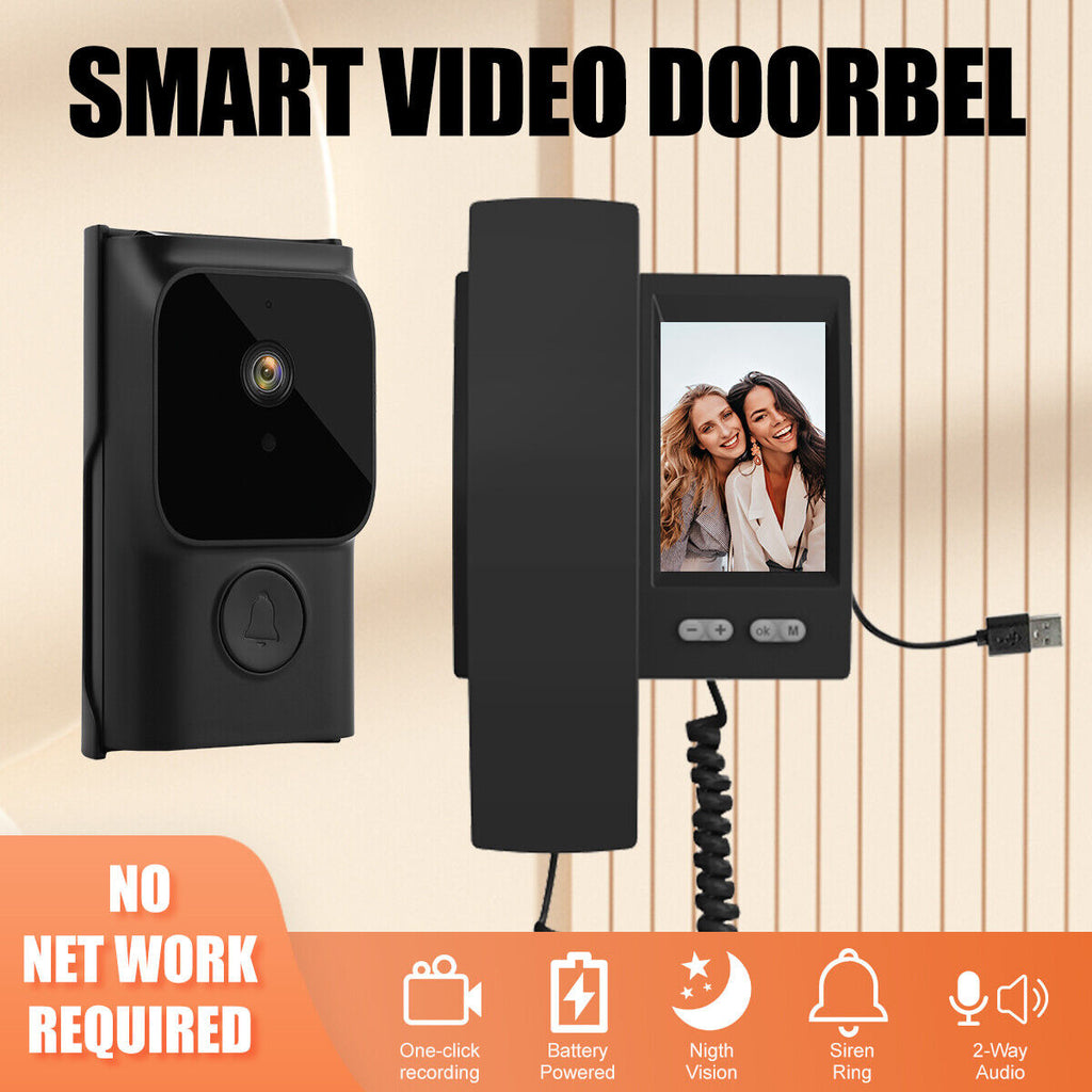 Smart Wireless WiFi Ring Doorbell Sécurité Interphone Caméra Vidéo Porte Bell.
