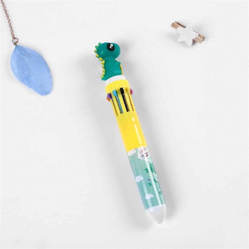 Stylo à bille de presse multicolore de dessin animé du cœur