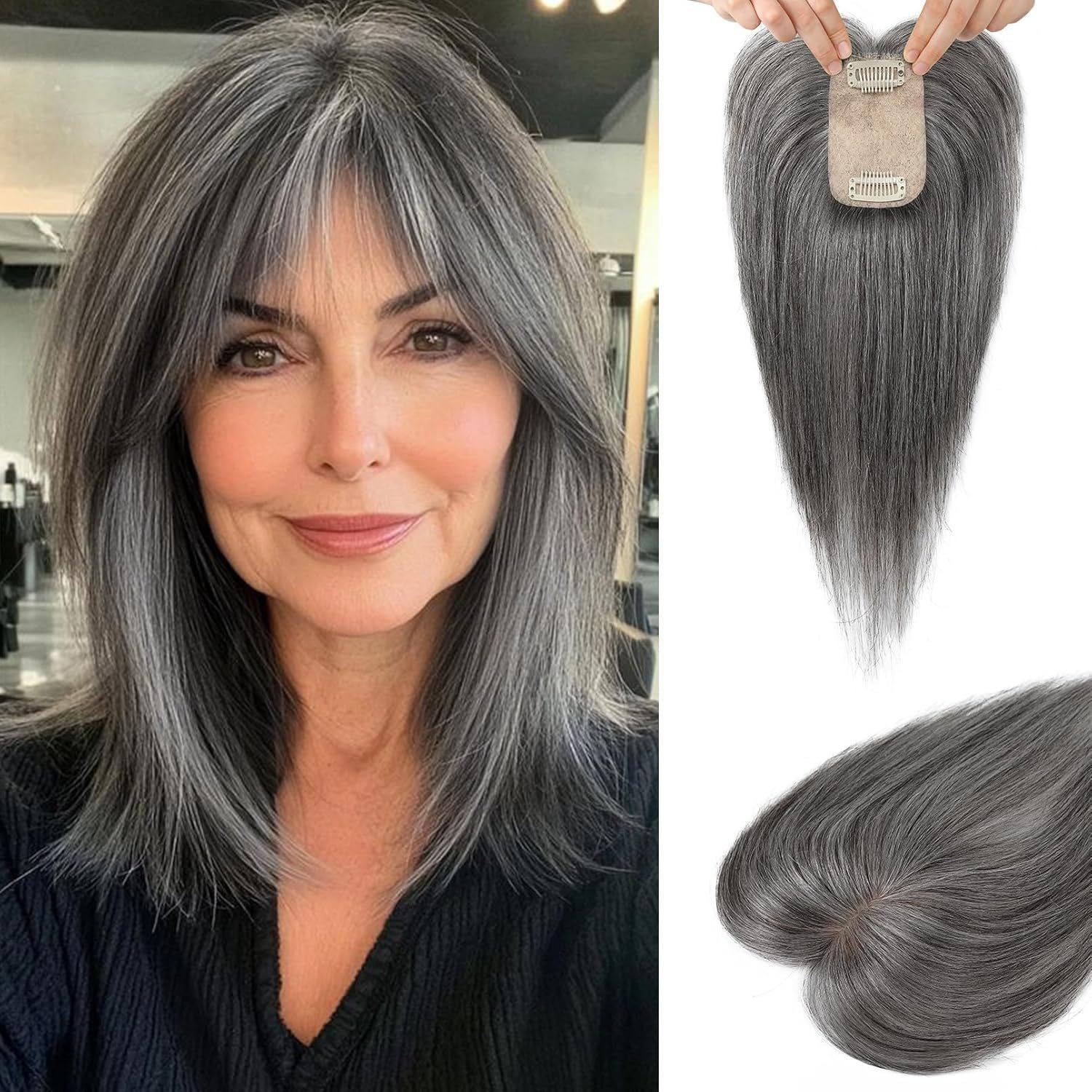 Perruque synthétique dorée avec une coiffure scalp réaliste