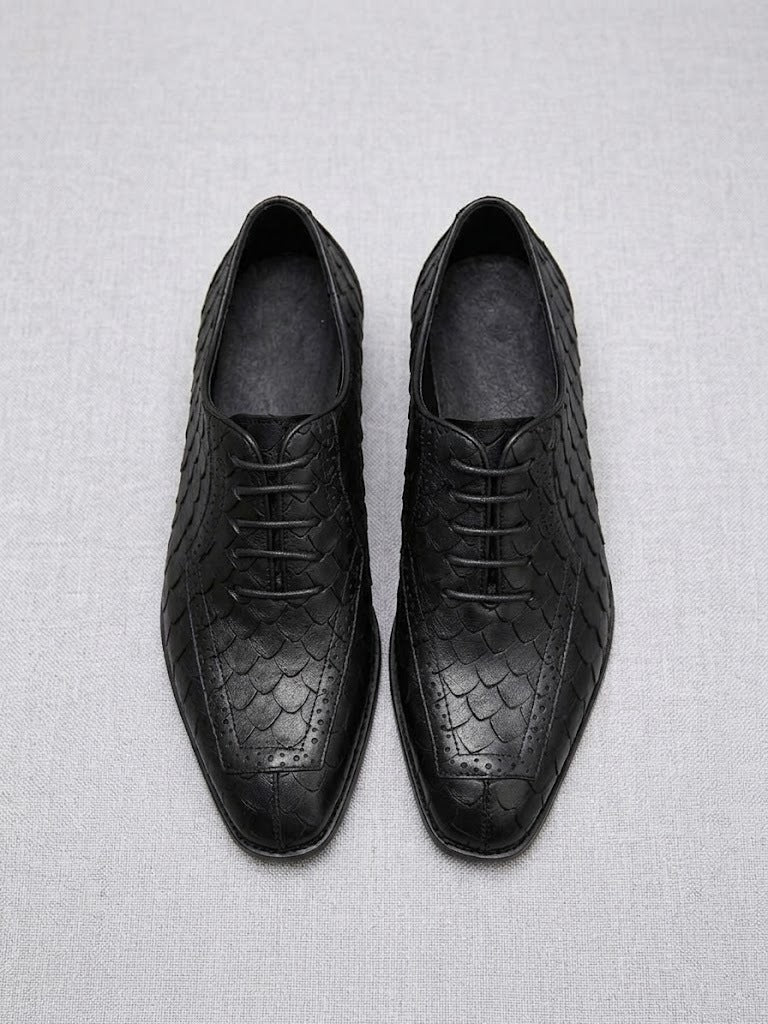 Chaussures d'affaires formelles en cuir modèle Dragon Homme style britannique