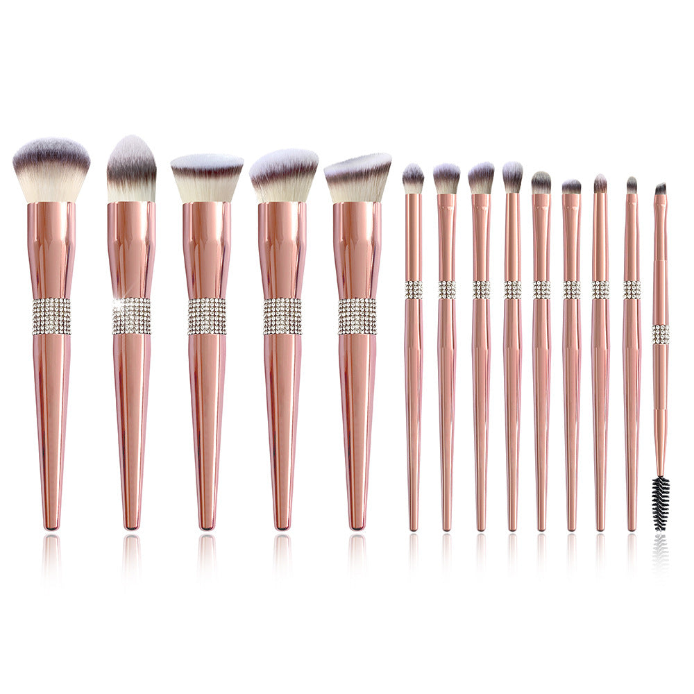 Portable maison électroplaqué rose or brosse de maquillage costume
