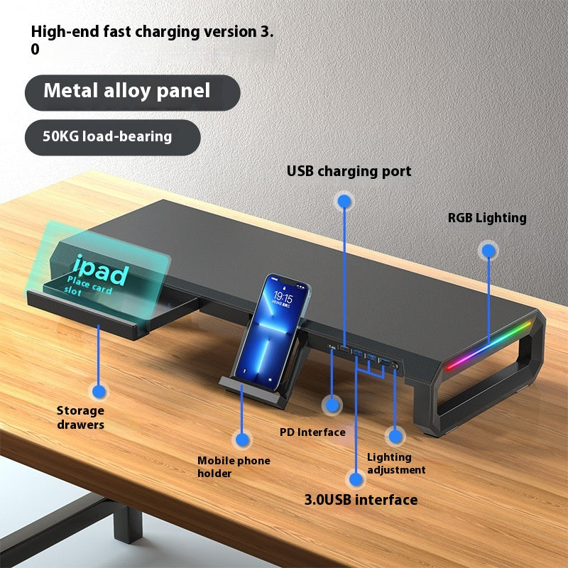 Base de support pour ordinateur portable multifonctionnel
