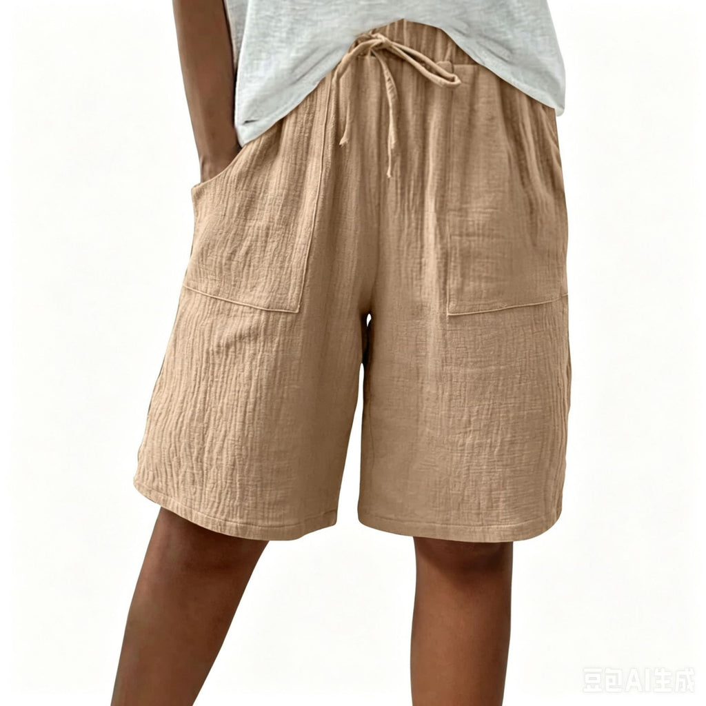 Short en coton lin