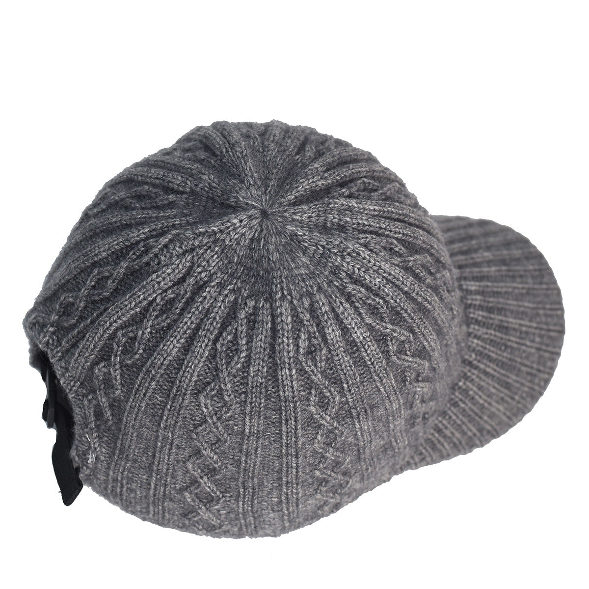 Knitting Laine Cap de baseball Coréen chaud de couleur solide plaque de lumière Peaked Cap