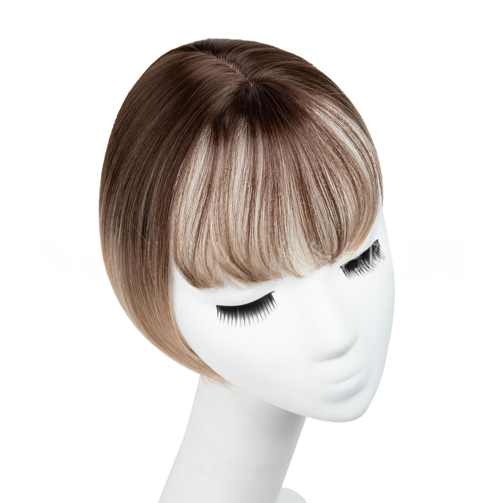 Women Wig Hairstyle with Air Bangs Hair Extension Piece
