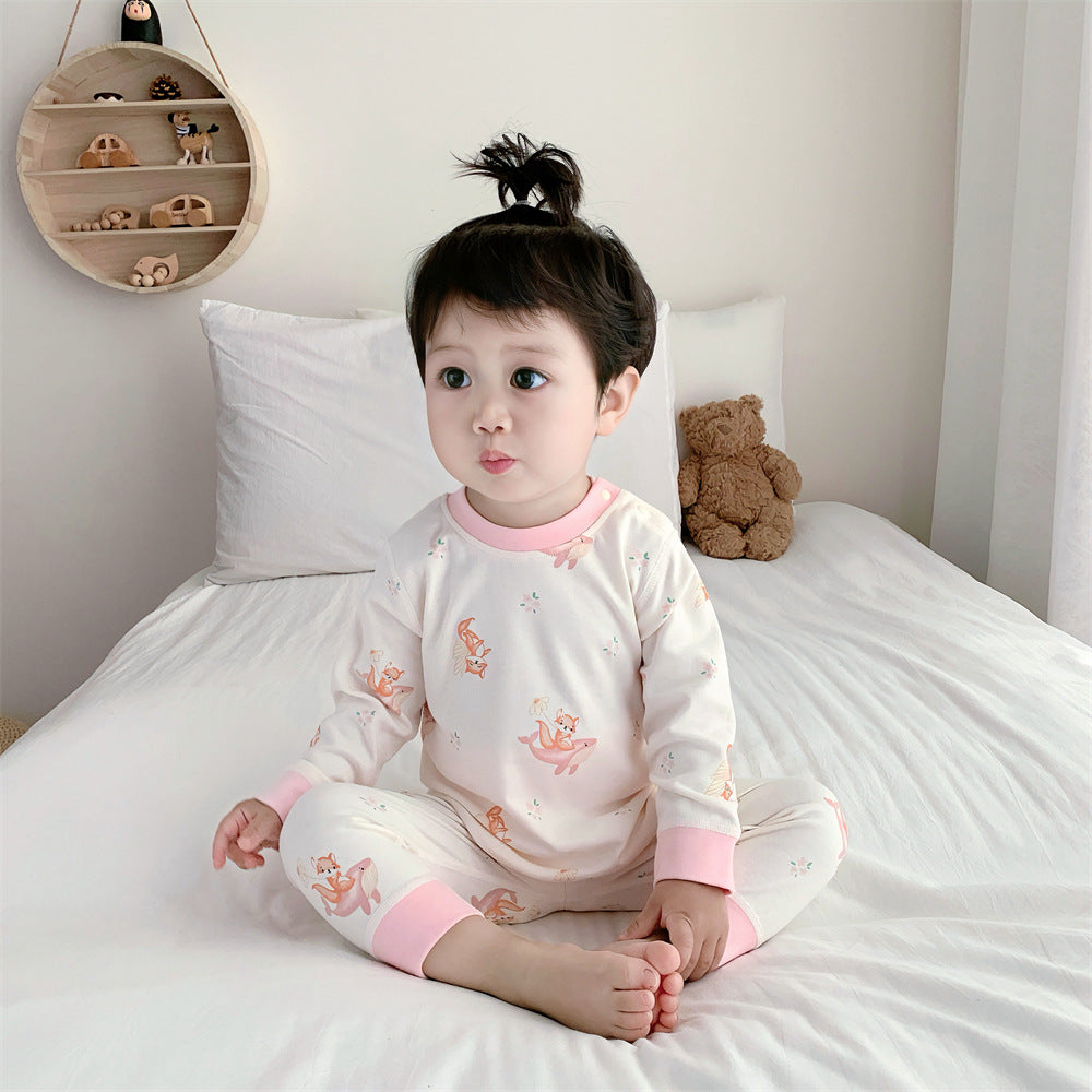 Ensemble de vêtements d'automne pour enfants en coton pur