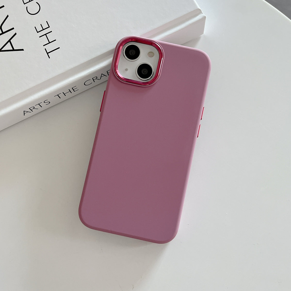Boîtier de téléphone en métal silicone liquide de couleur pleine couverture