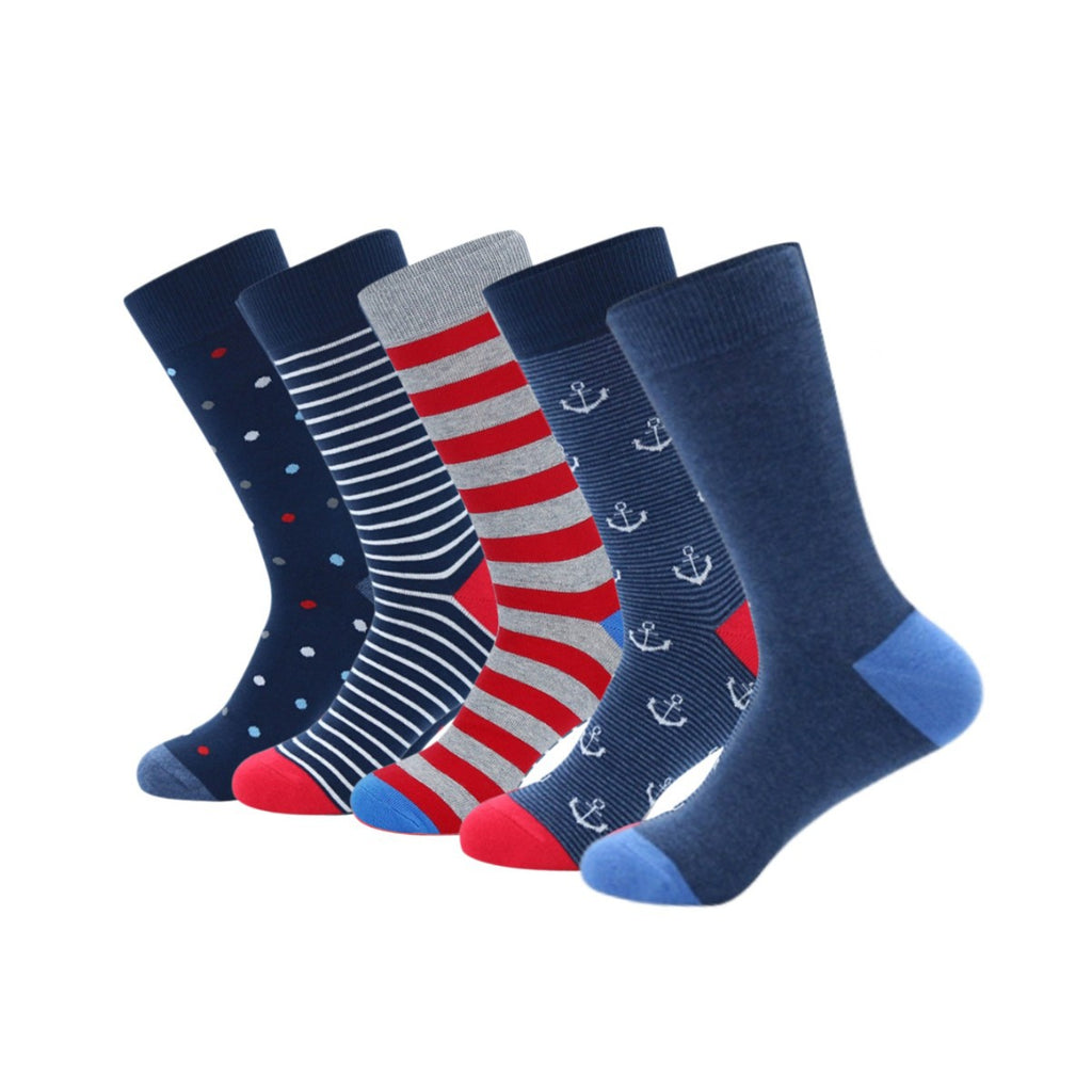 Chaussettes en coton rayé Homme Plus Taille