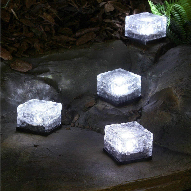 Lampe extérieure de cour de brique de glace solaire