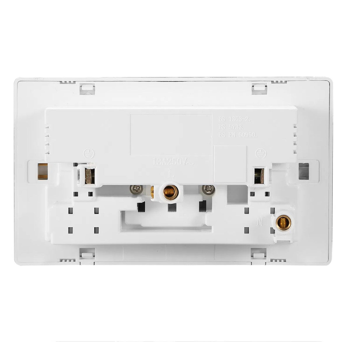 UK Wall Outlet Dual Wall Plug Socket Duplex 2.1A Chargeur mural USB avec éclairage de commutateur de prise I