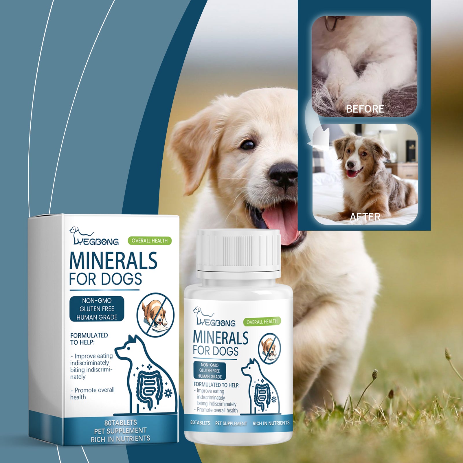 Comprimés de compléments minéraux pour chiens