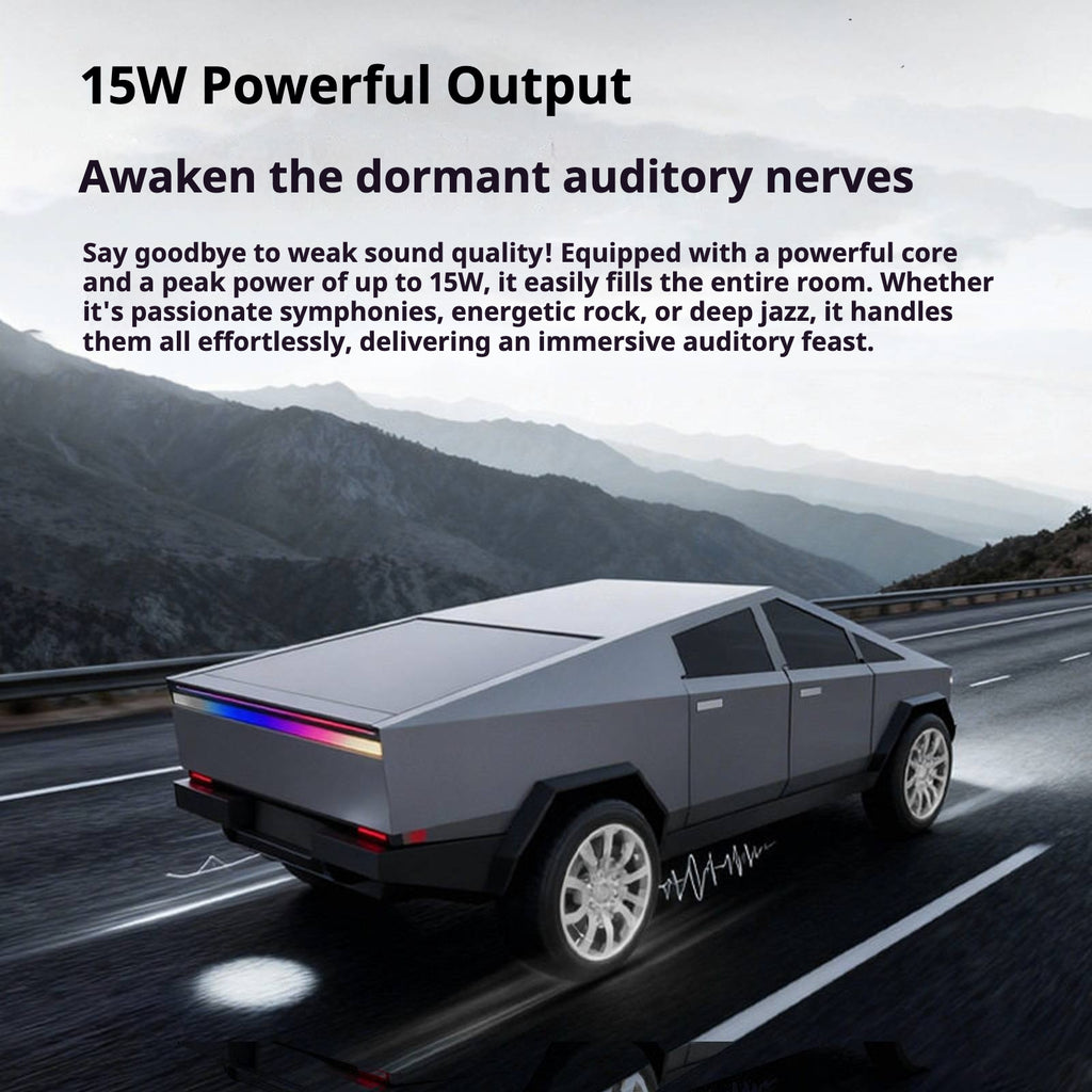 KP-828 Modèle de voiture Bluetooth haut-parleur Cyber Style avec fil d'écran couleur dynamique