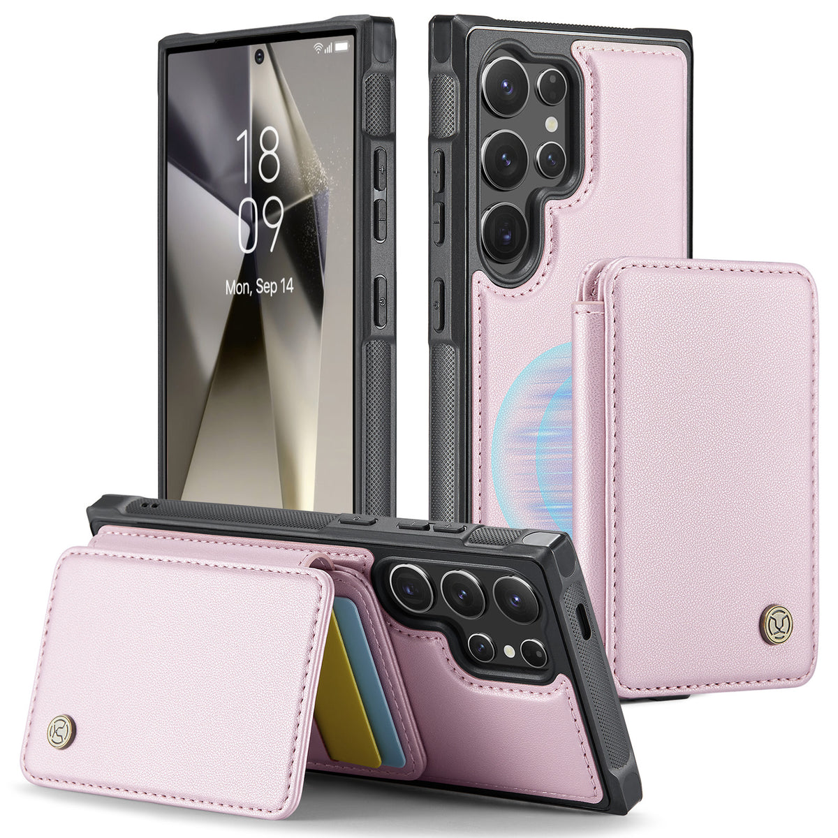Carte magnétique Business Drop-résistante boîtier de téléphone en cuir