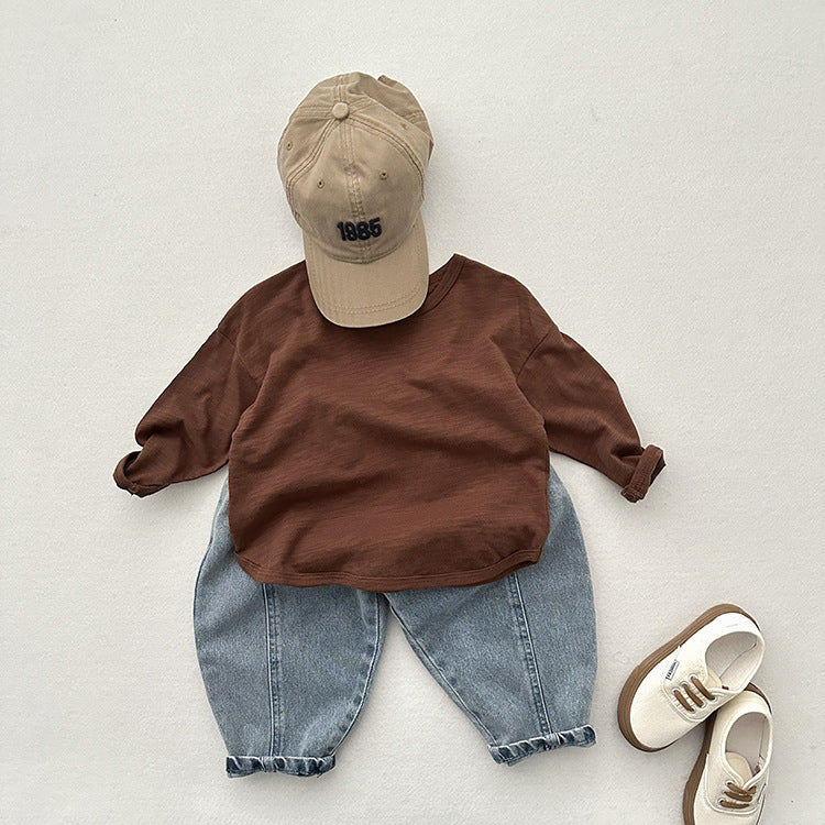 Pantalon de style japonais simple Retro Baggy