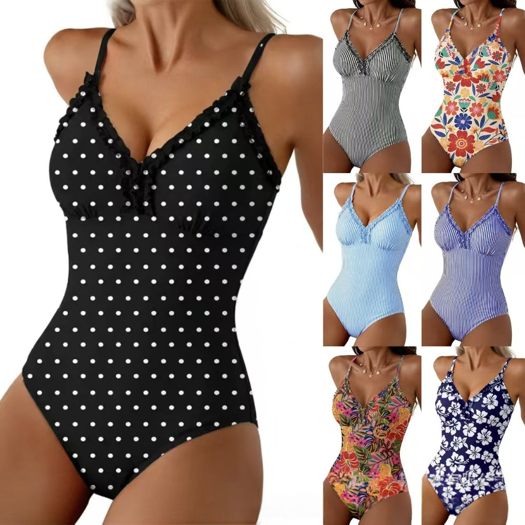 Maillot de bain monopièce pour femmes avec imprimé floral