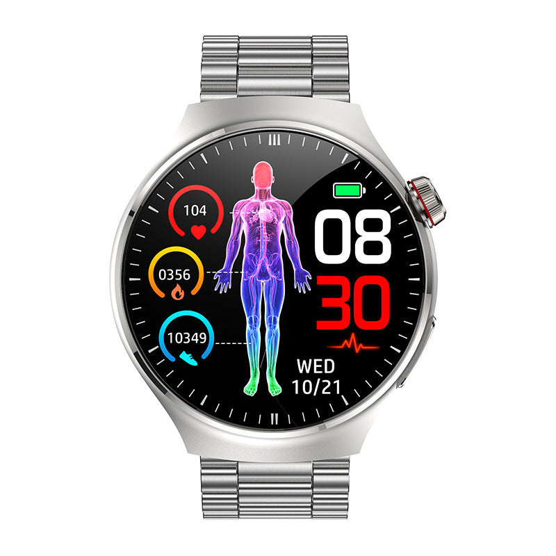 Contrôle de la santé ECG Fat du corps Uric Acid and Lipid Profile Testing Bluetooth Calling Smartwat
