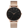 Montre Quartz de mode Casual ultra-mince avec une bande métallique Mesh