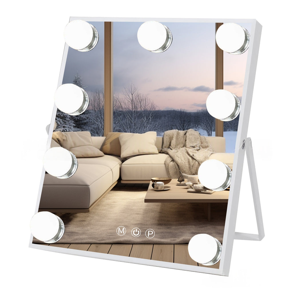 Miroir de maquillage LED 9 couleurs avec ampoule