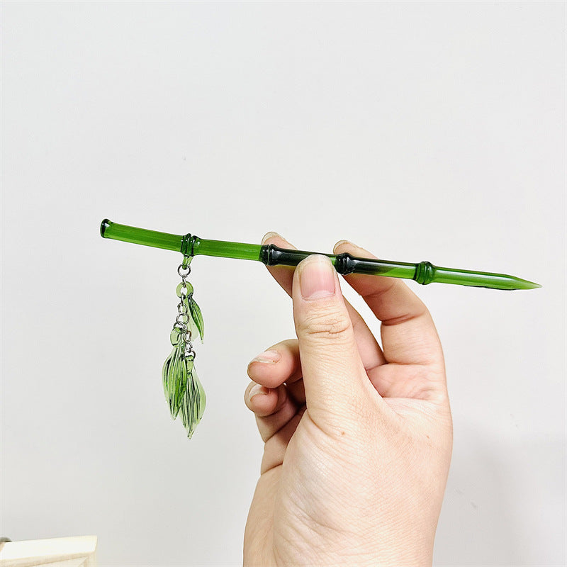 Étoile de nuit éternelle émaillée feuille de bambou épingle à cheveux