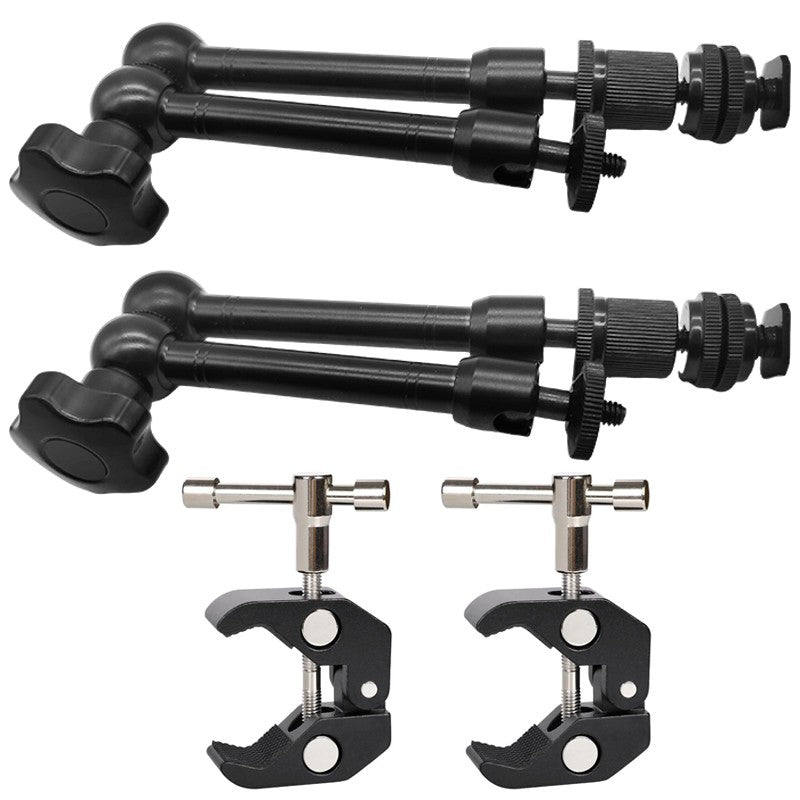 2X bras magique Super pince de crabe pour caméra moniteur LED lumières de remplissage vidéo