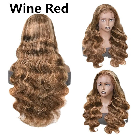 Perruque en dentelle moyenne Grande vague Long cheveux bouclés Type de perruque pleine tête